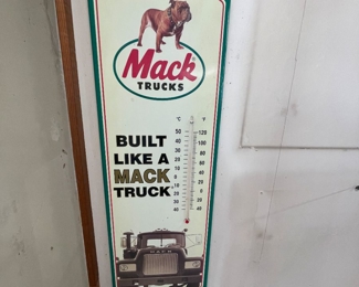 mack trucks advertising thermometer sign
