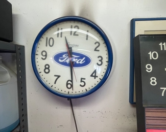 ford advertising clock 