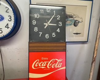 vintage coca cola clock
