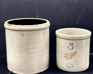 402 Vtg Red Wing Stoneware Crock 3 Unmarked Crock