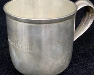 422 Monogrammed Sterling Baby Cup