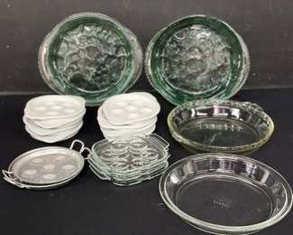 434 Escargot Dishes And Glassware