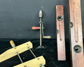 449 Vtg Levels, Clamps Hand Drill