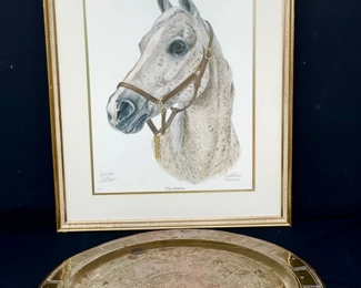 458 The Arabian Vtg Brass Tray 2