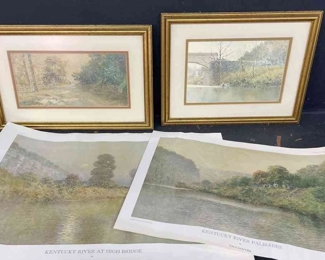 486 2 Smaller Paul Sawyier Framed