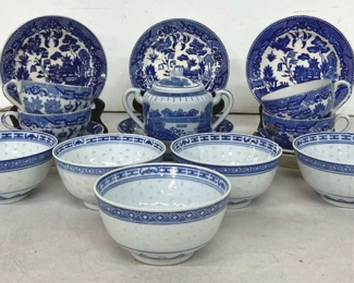 852Blue White Dishes