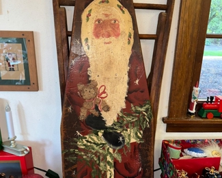 Painted on an old ironing board 