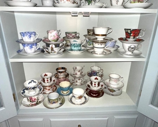Many cups and saucers 