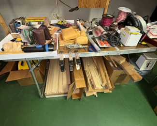airplane wood, and misc. tools