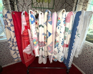 Quilts both machine and handmade 