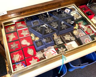 This case is FULL of Sterling Ornaments and Swarovski… 