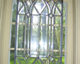 LEADED GLASS WINDOW HANGING