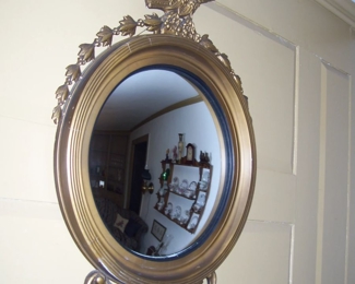 EAGLE CONVEX MIRROR IN PARLOR