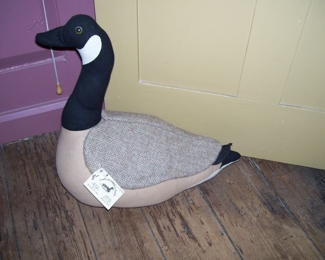 HAROLD THE CUSTOM MADE DOORSTOP IN A TWEED COAT