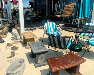 Patio Dining Sets, Concrete Benches, Porch Swings