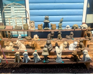 Small concrete statues