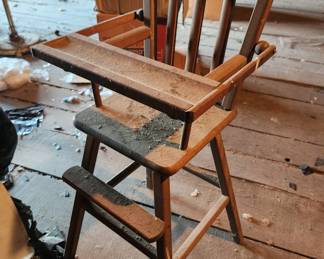 Vintage doll highchair