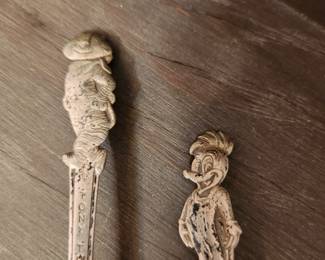 Tony the Tiger and Woody Woodpecker children's spoons