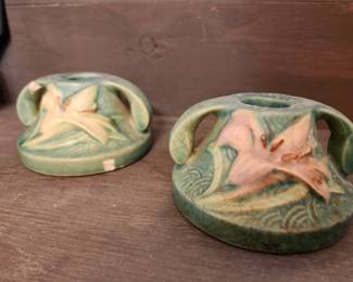 Roseville candlesticks