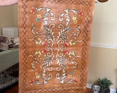 Hand Painted Leather Tapestry 