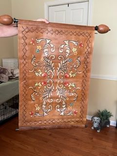 Hand Painted Leather Tapestry 