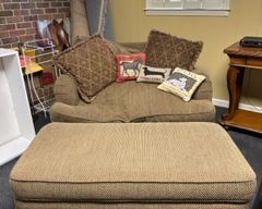 Oversized Chair and Ottoman by Bernhardt 