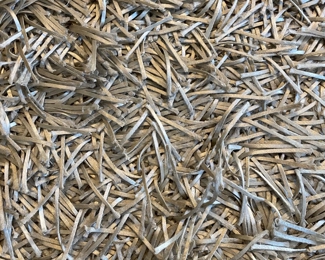 Close up of the rug material.