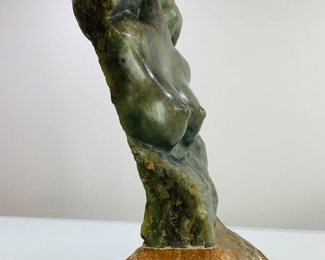 $840. Soapstone sculpture nude female bust signed by the sculptor Luis C. Faustino 1996.  6ʺW × 5ʺD × 11ʺH.  See other  Faustino sculptures on 1st Dibs: https://www.1stdibs.com/art/sculptures/figurative-sculptures/luis-c-faustino-women-long-hair-dress/id-a_4305171/