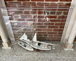 $2,250. Two custom models of Maryland Eastern Shore Waterman's vessels with custom heavy acrylic case; Custom acrylic case is 34"Hx35"Lx11.5"W.  Both boats are detailed and to scale.