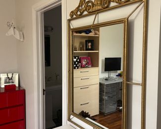 $155. Gold leaf painted mirror. 33"w x 52"h