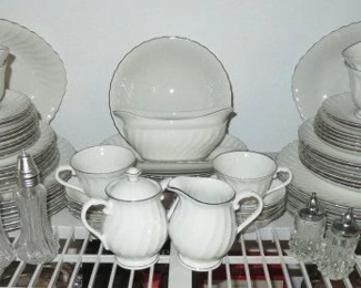 "Wedding Ring", Silhouette Fine China Set by Syracuse