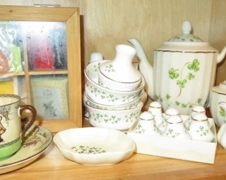 Royal Tara Ireland China Tea Pot, Cream & Sugar Bowl, Salt & Pepper Shakers
