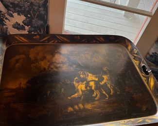 Beautiful antique Tole tray 