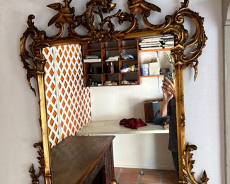 Beautiful gold gilded mirror