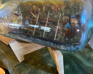 Victorian Ship in a bottle Diorama