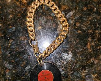 Vtg Columbia Record Charm Bracelet!