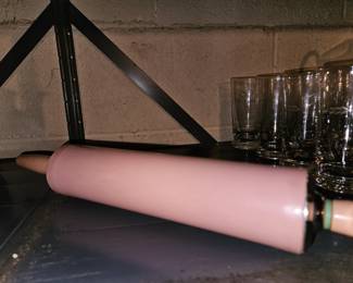 Retro Melamine Pink Rolling Pin!
