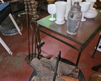 Vtg MCM Cast Iron Patio 4 Piece Set!