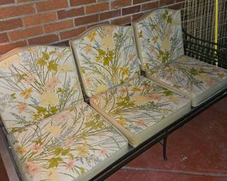 Vtg MCM Cast Iron Patio 4 Piece Set!