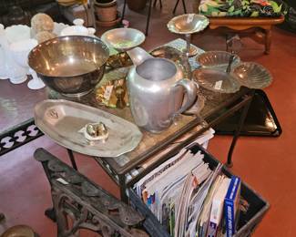 Vtg MCM Cast Iron Patio 4 Piece Set!