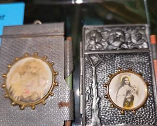 Vtg Metal Mini Note Pad/Pencil & St Theresa Of Little Flower Mini Metal Notepad With Paper And Pencil!