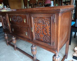 Vintage Eastlake style dining buffet.