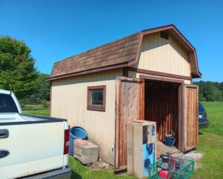Side view of 10' x 16' shed with window