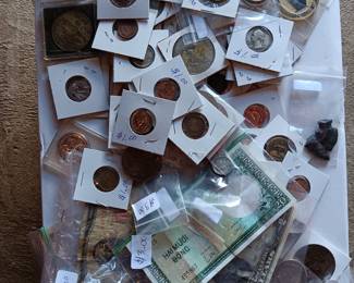 Assortment of coins 