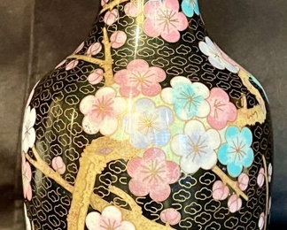 CHERRY BLOSSOM CLOISONNE URN