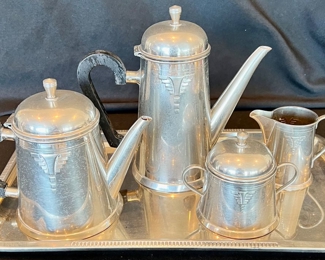 COFFEE/TEA SERVICE AND SERVING TRAY