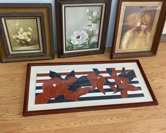Four Framed Art Pieces