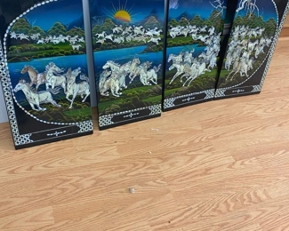 Four Piece Horse Art