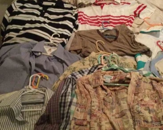 Lot Of Mens Long Sleeve Short Sleeve Shirts