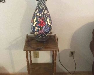 Tiffany Style Lamp With Table